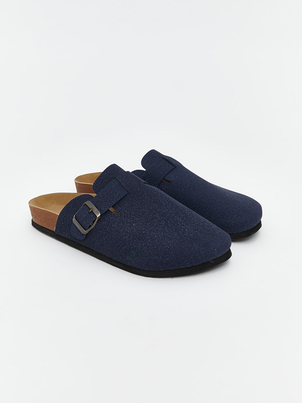 Lacivert Süet Görünümlü Erkek Terlik