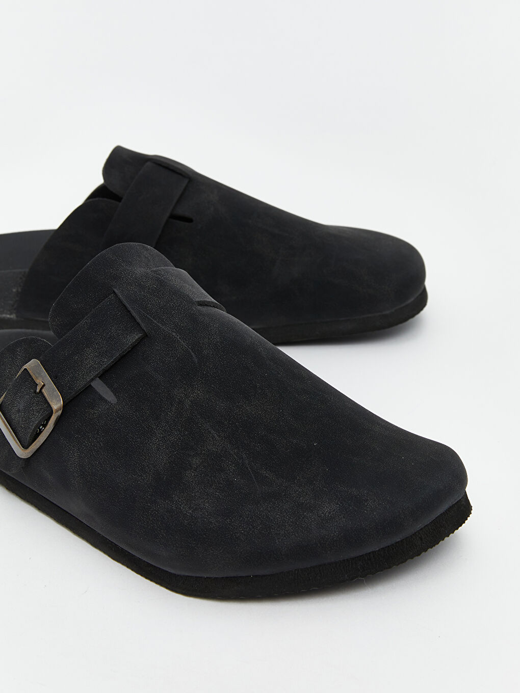 Siyah Süet Görünümlü Erkek Terlik-2