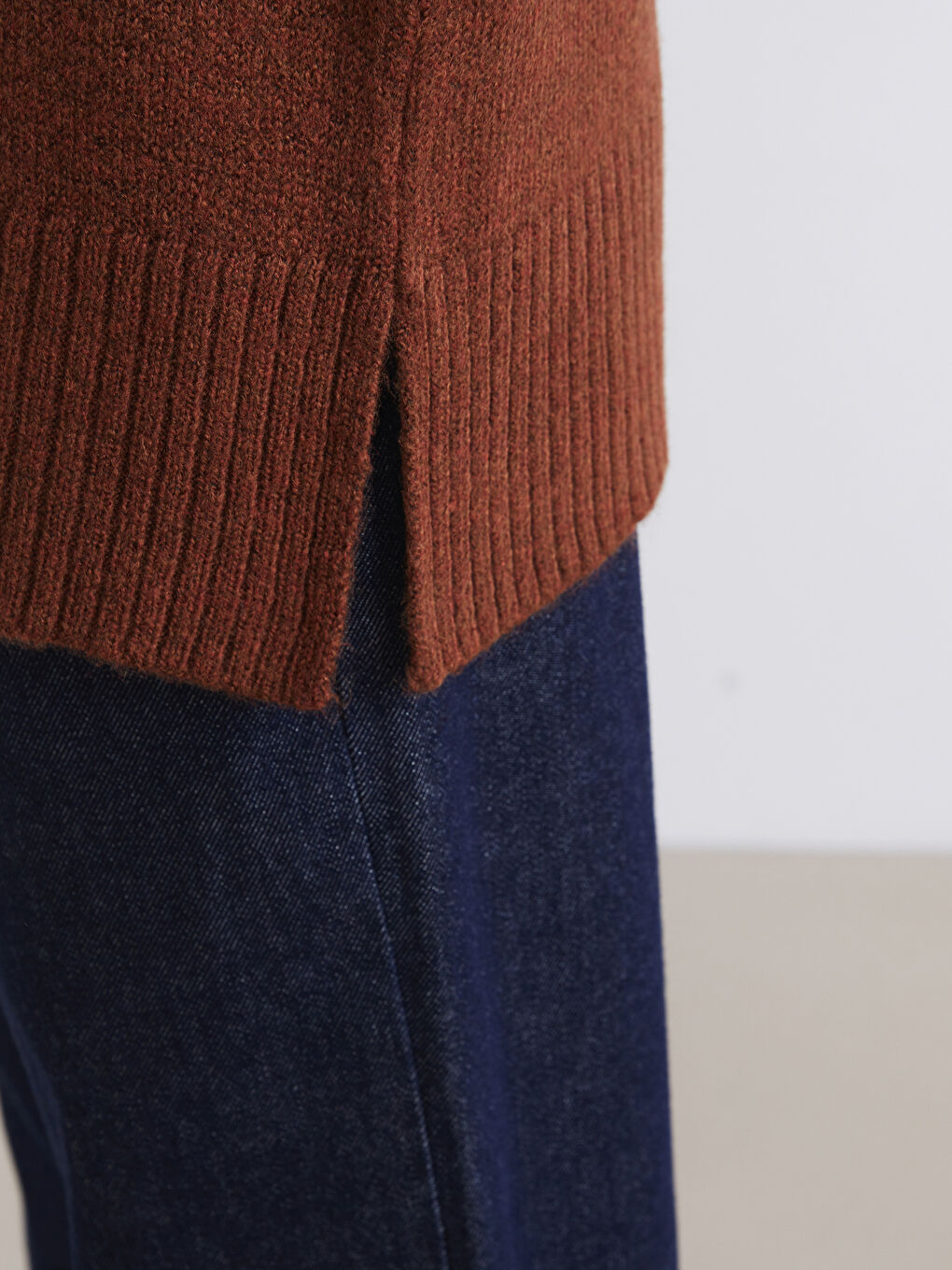 Polo Neck Women's Knitwear Sweater-4