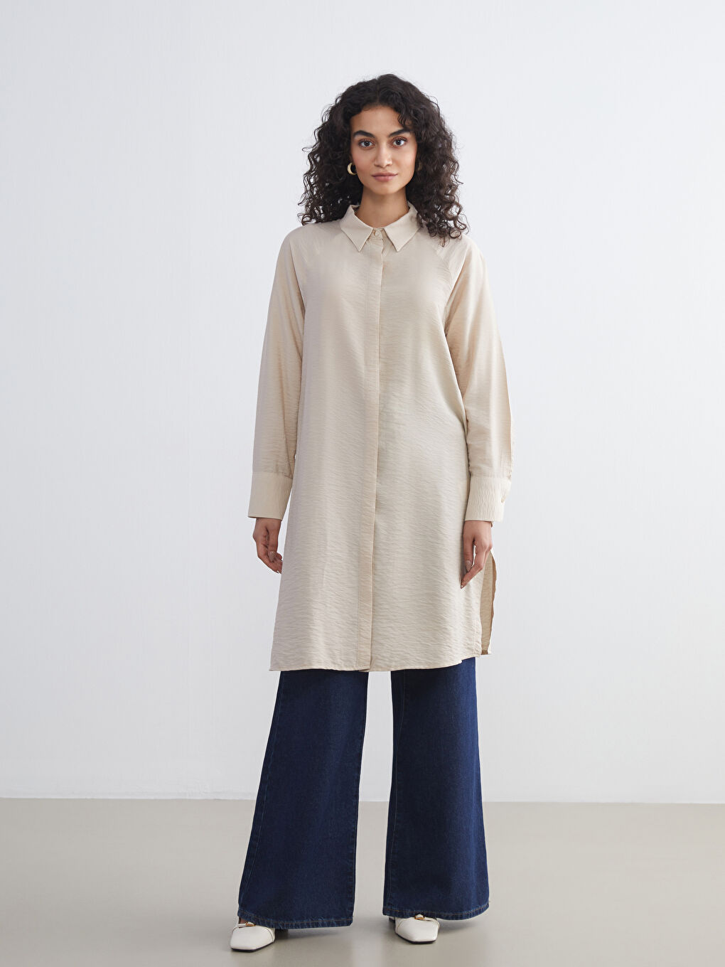 LCW ECO Textured Women's Shirt Tunic -W5GU35Z8-VZH