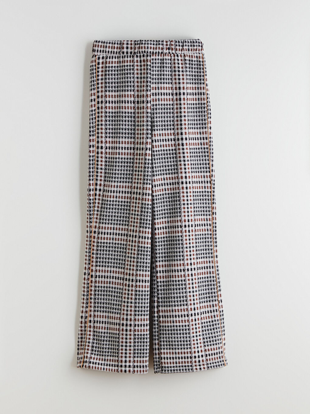 Elastic Waist Plaid Girl's Sweatpants