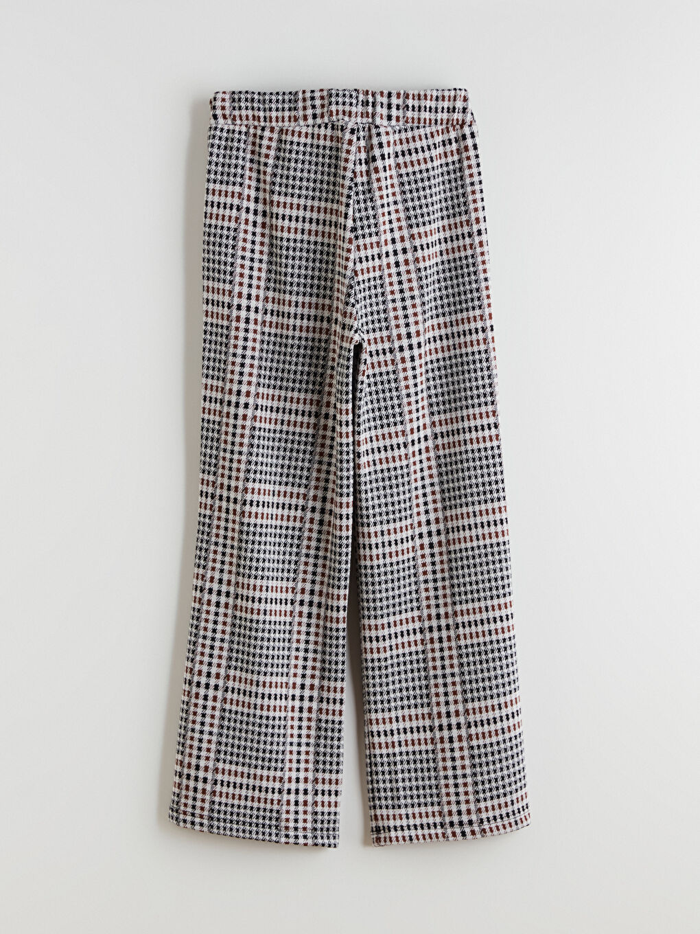 Elastic Waist Plaid Girl's Sweatpants-2