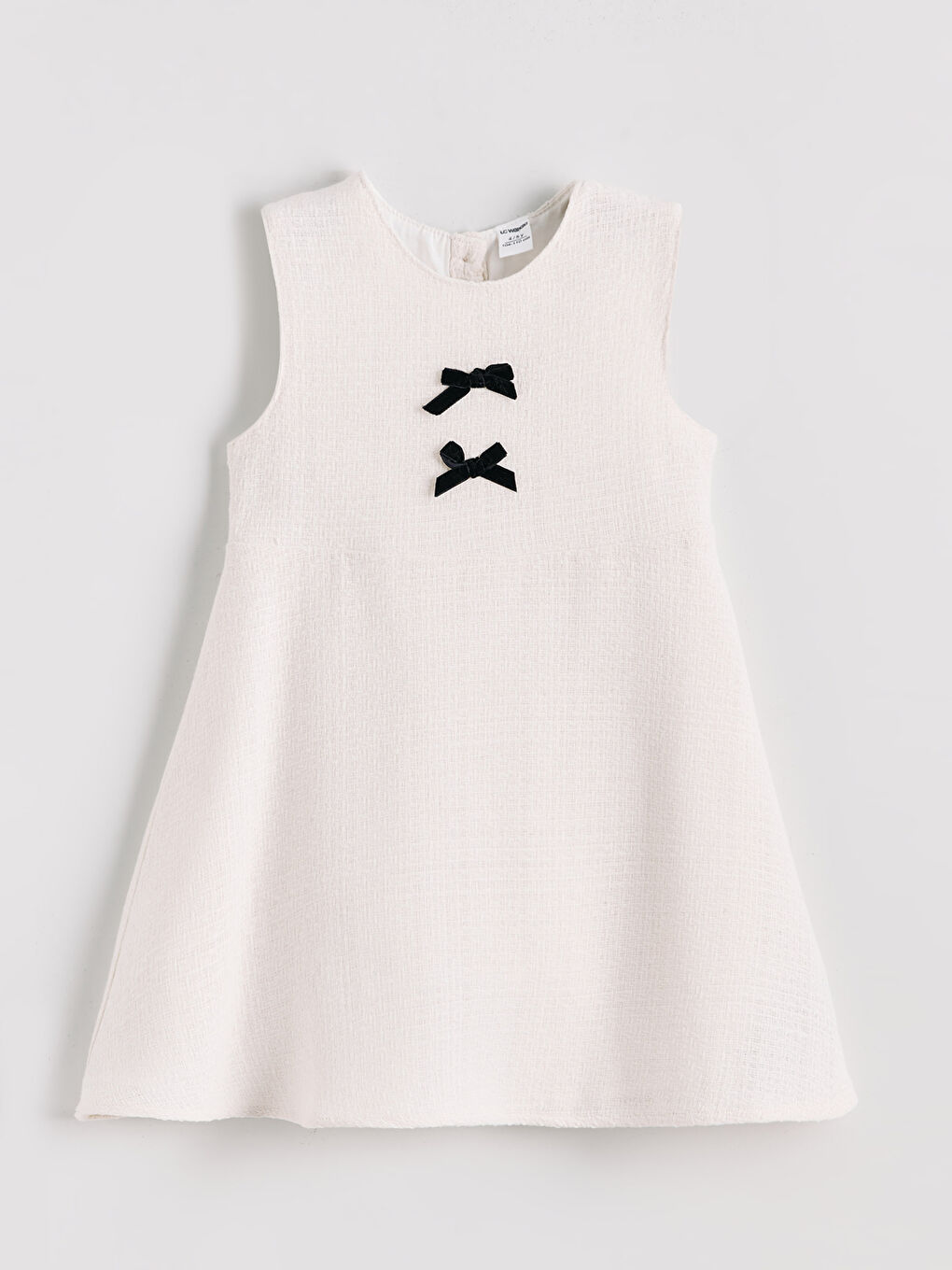Bow Printed Girls' Dress