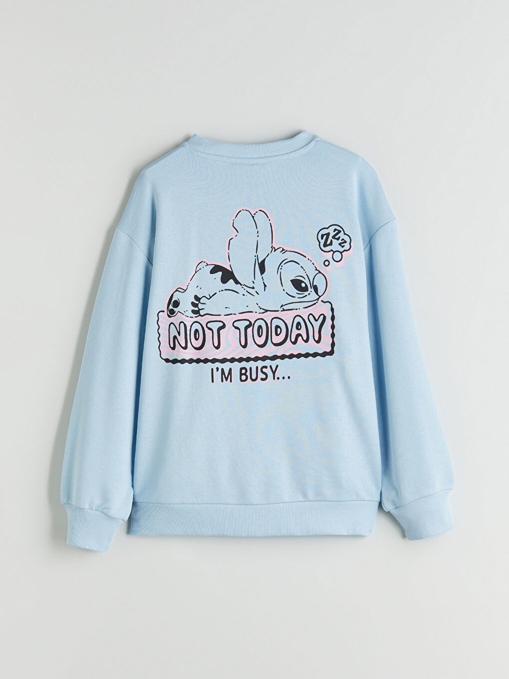 LCW Kids Crew Neck Stitch Printed Girls' Sweatshirt -W5GU56Z4-FND