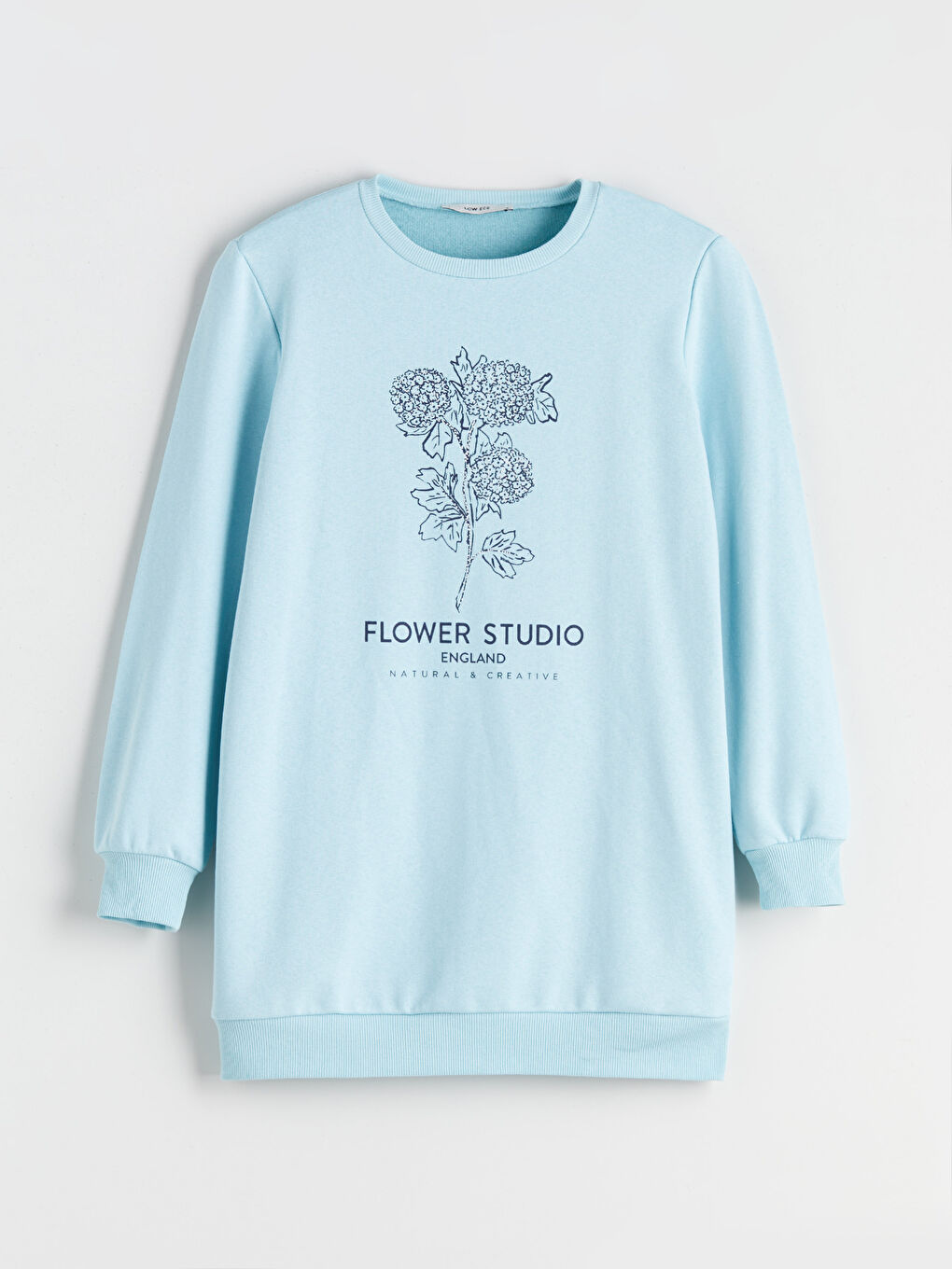 LCW ECO Crew Neck Floral Women's Sweatshirt Tunic -W5GU59Z8-FMZ