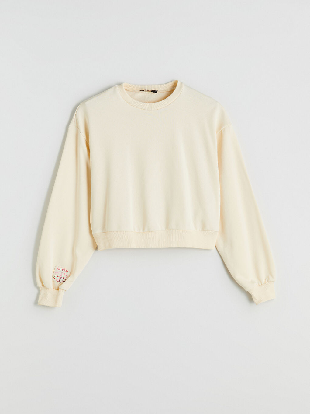 LCW ECO Crew Neck Embroidered Women's Sweatshirt -W5GU61Z8-V9H