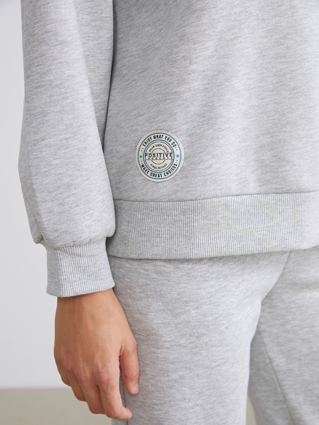 LCW ECO Embroidered Oversize Women's Thick Hoodie -W5GU64Z8-CT3