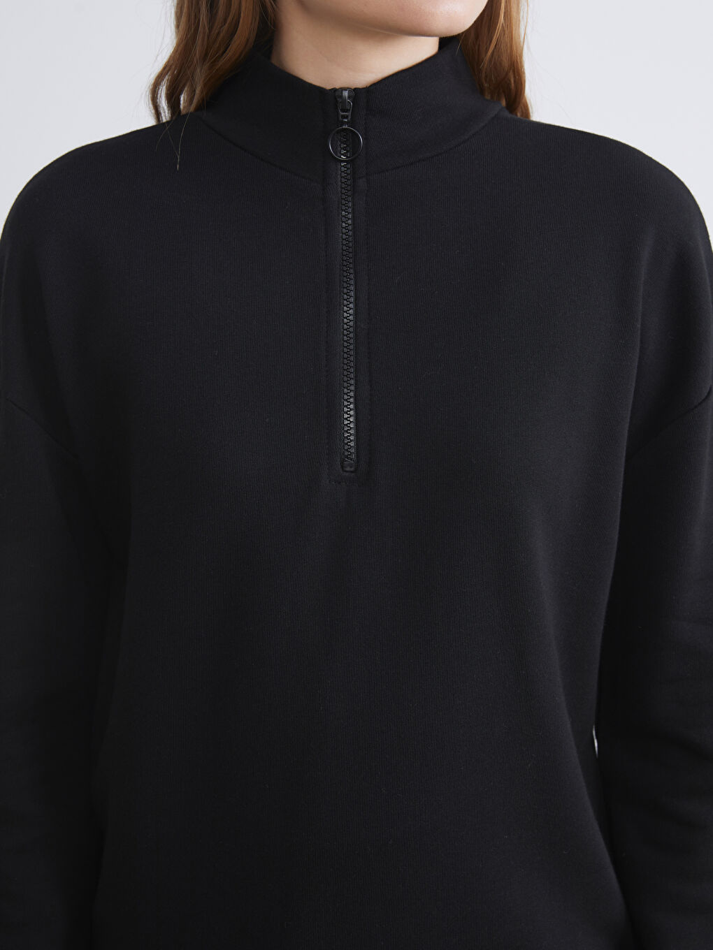 LCW ECO Funnel Neck Women's Sweatshirt Tunic -W5GU72Z8-CVL