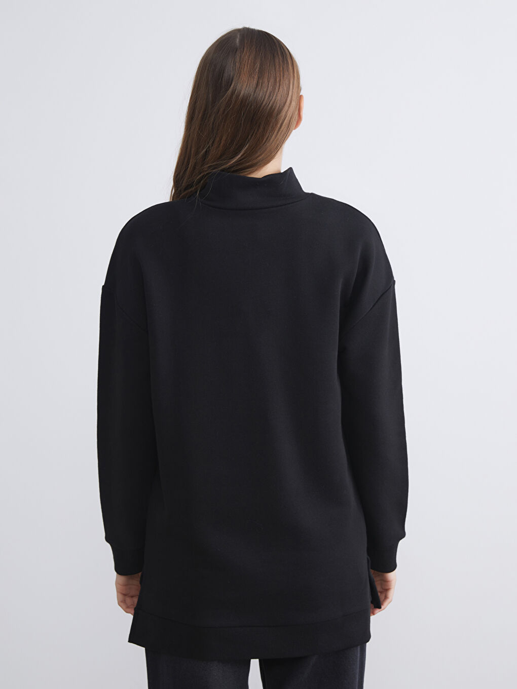 LCW ECO Funnel Neck Women's Sweatshirt Tunic -W5GU72Z8-CVL