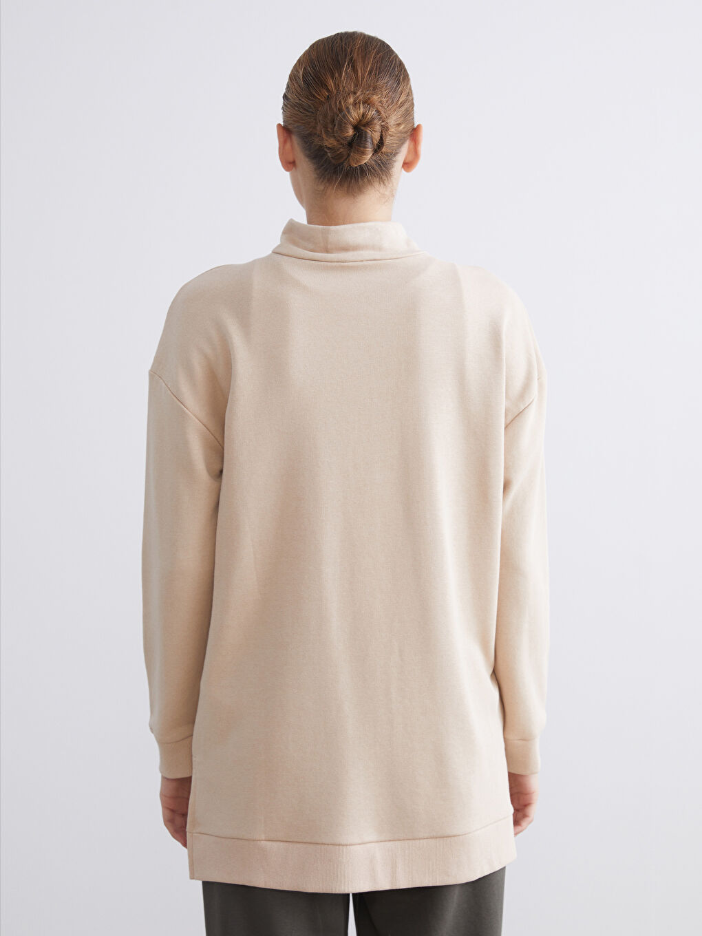 LCW ECO Funnel Neck Women's Sweatshirt Tunic -W5GU72Z8-DDX