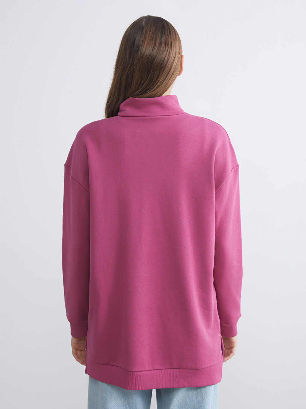 LCW ECO Funnel Neck Women's Sweatshirt Tunic -W5GU72Z8-HLU