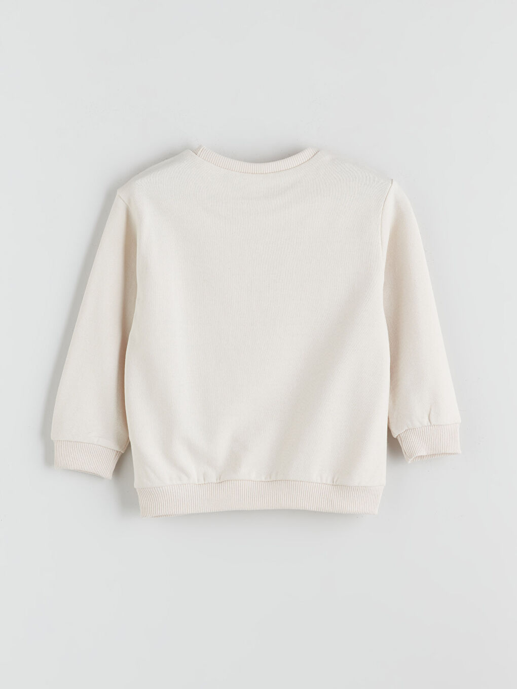 Bej Bisiklet Yaka Baskılı Erkek Çocuk Sweatshirt 2'li-2