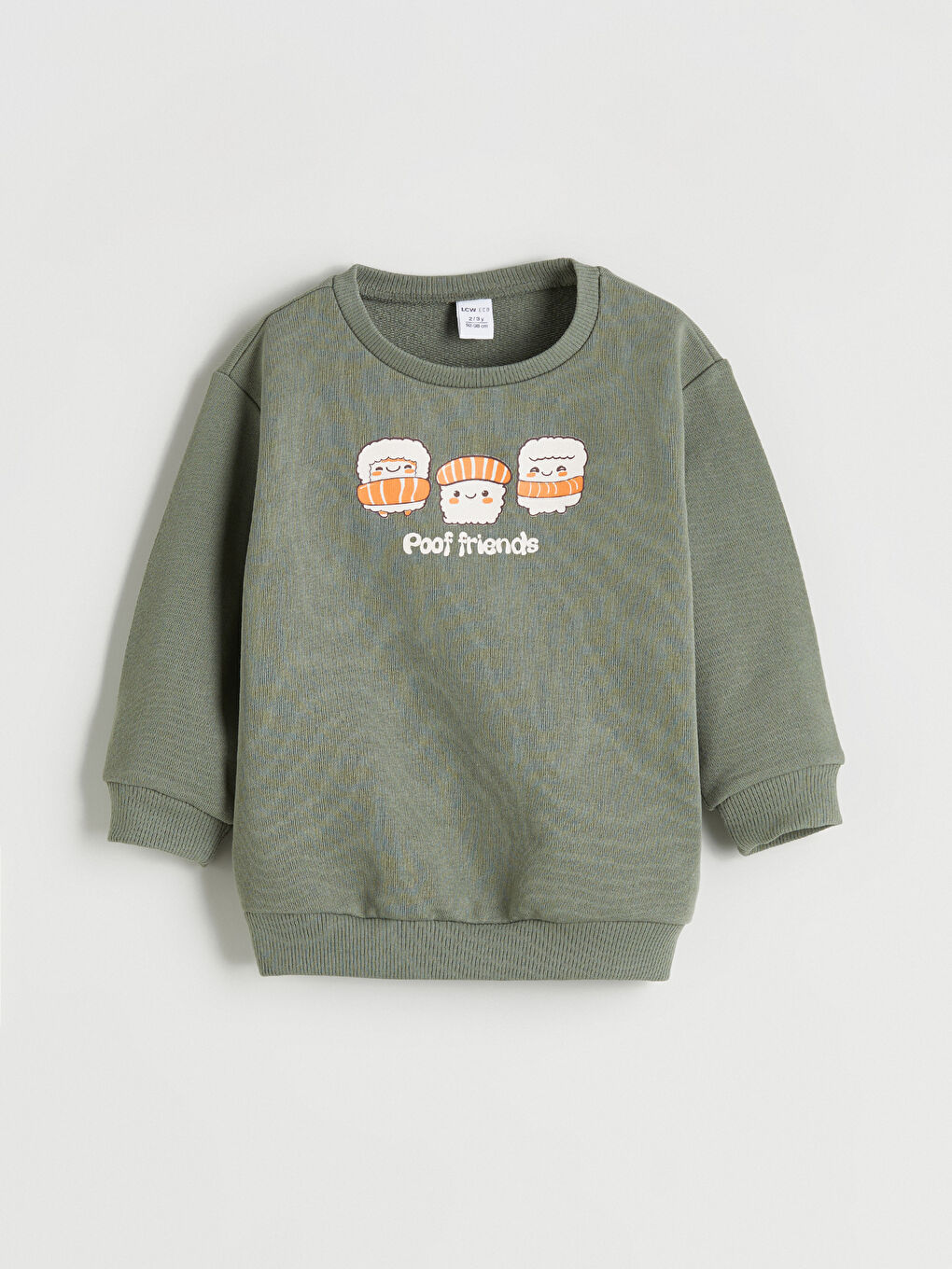 Yeşil Bisiklet Yaka Erkek Çocuk Sweatshirt