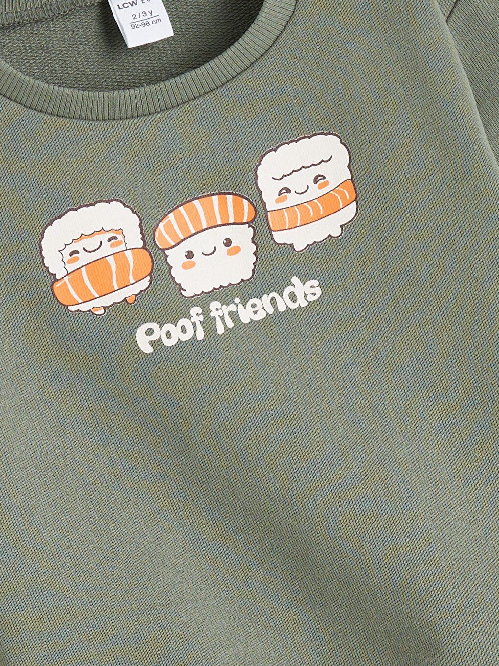 Yeşil Bisiklet Yaka Erkek Çocuk Sweatshirt-1