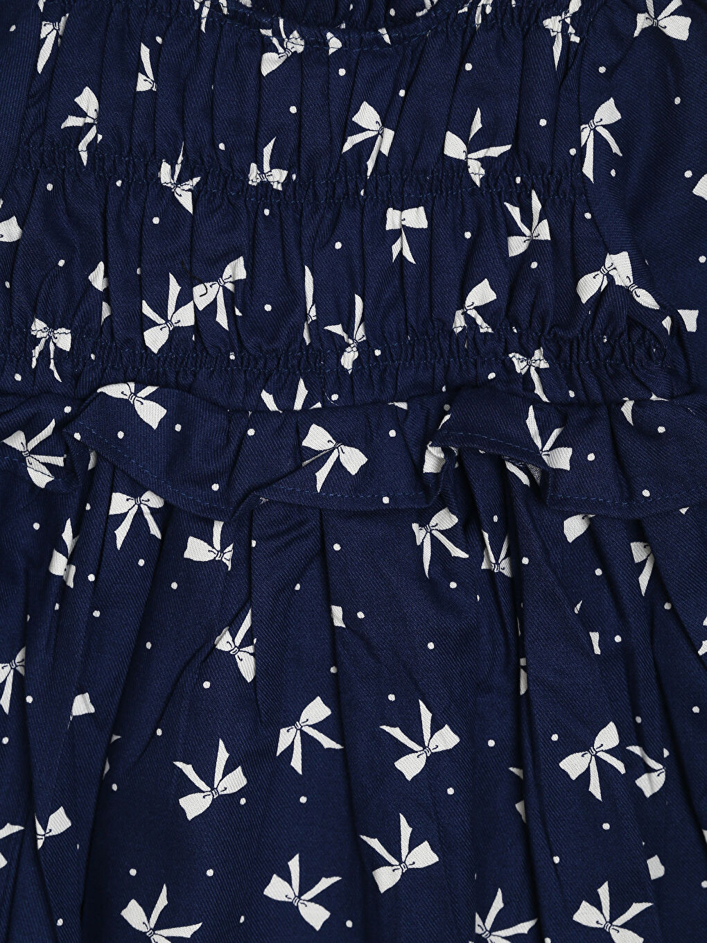 فستان للبنات بنقشة وياقة دائرية-2