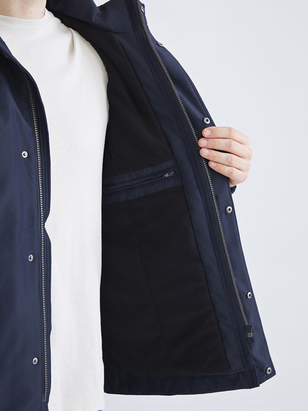 Standard Fit Hooded Men's Coat-3