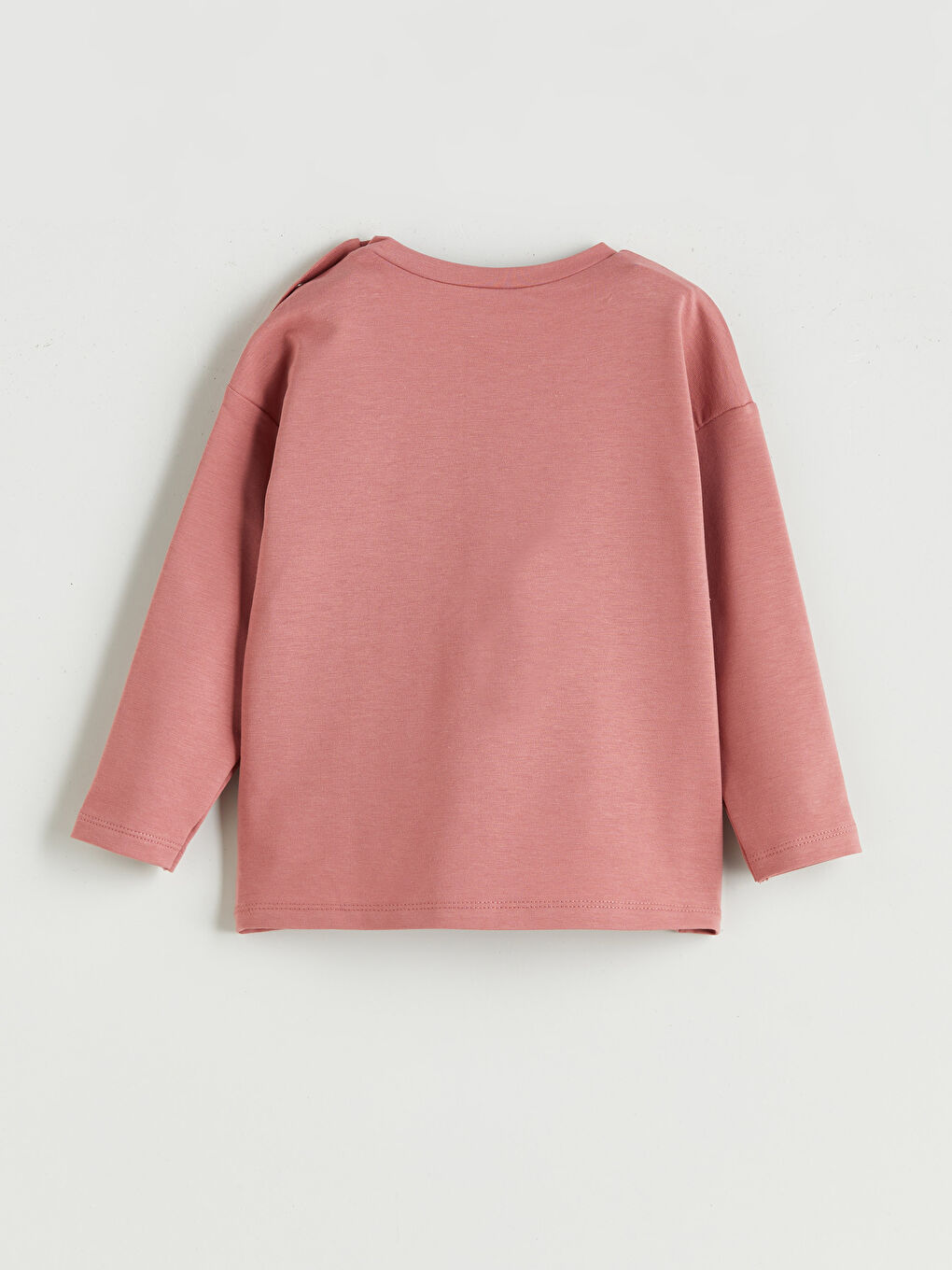 Pembe Baskılı Kız Bebek Sweatshirt ve Pantolon 2'li-2