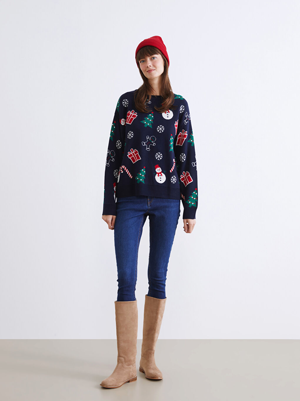 Žena TAMNO PLAVA Džemper -1