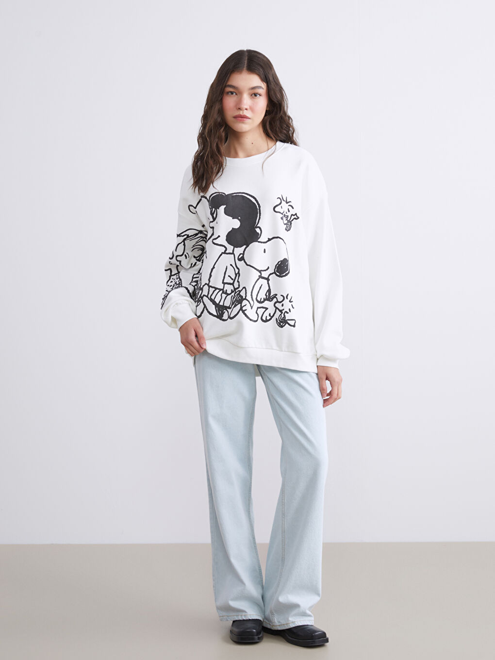 Woman ECRU Sweatshirt-1