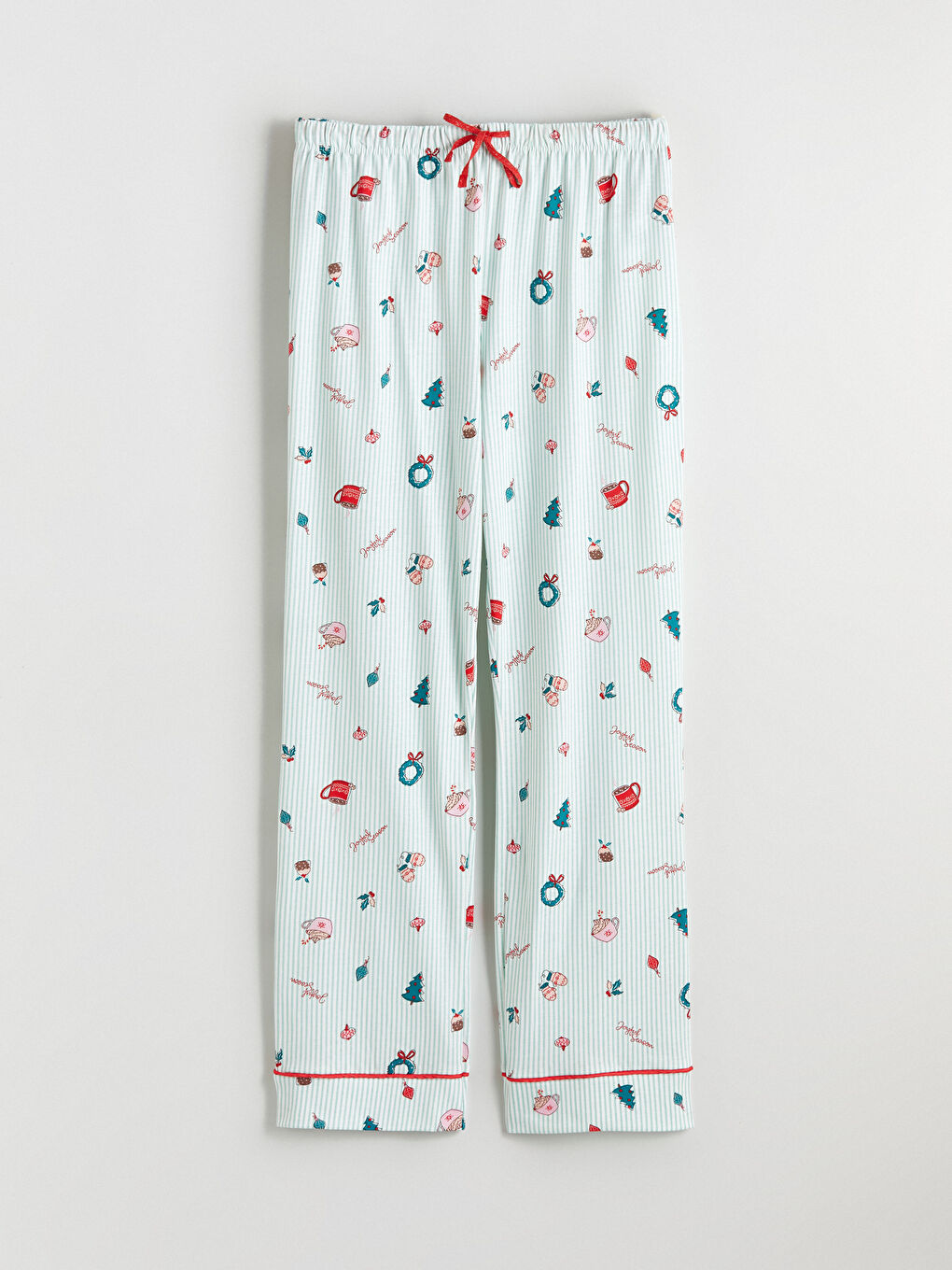 Комплект Дамска Пижама с Щампа и Яка с Копчета-3