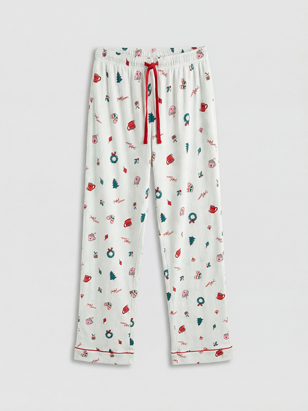 Karışık Gömlek Yaka Baskılı Kadın Pijama Takımı-9