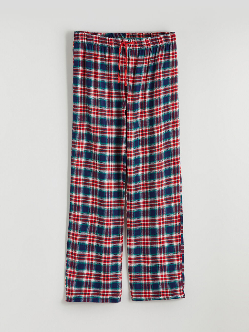 Collared Neck Plaid Women's Pyjama Set-7