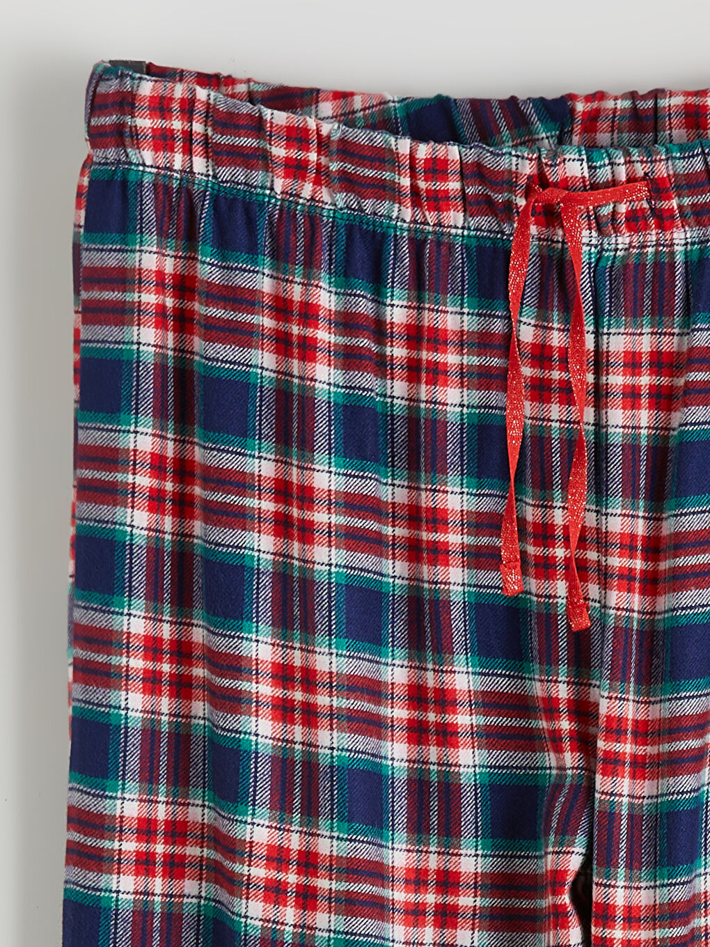 Collared Neck Plaid Women's Pyjama Set-8