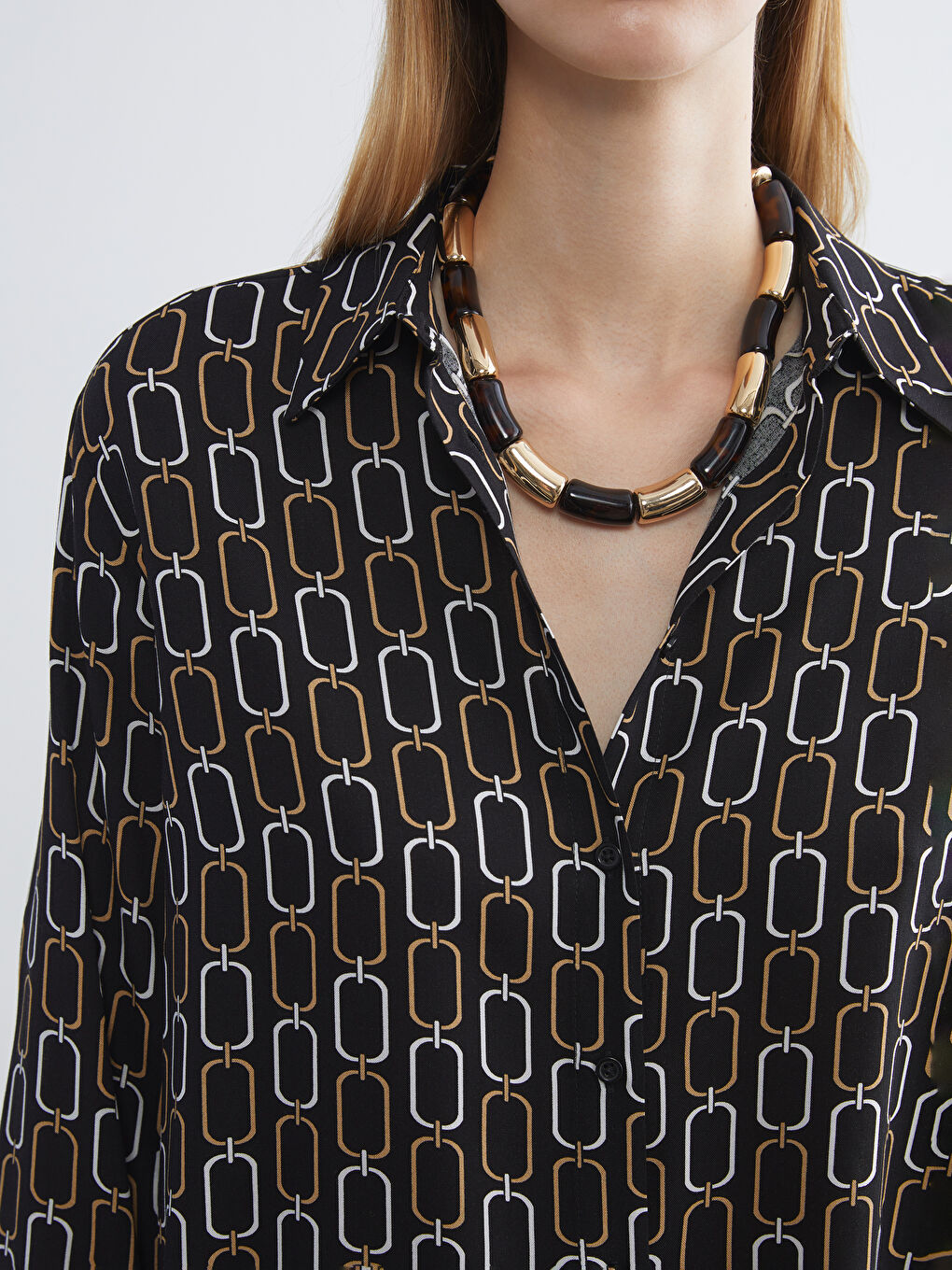 LCW ECO Patterned Women's Shirt -W5GY56Z8-LQJ