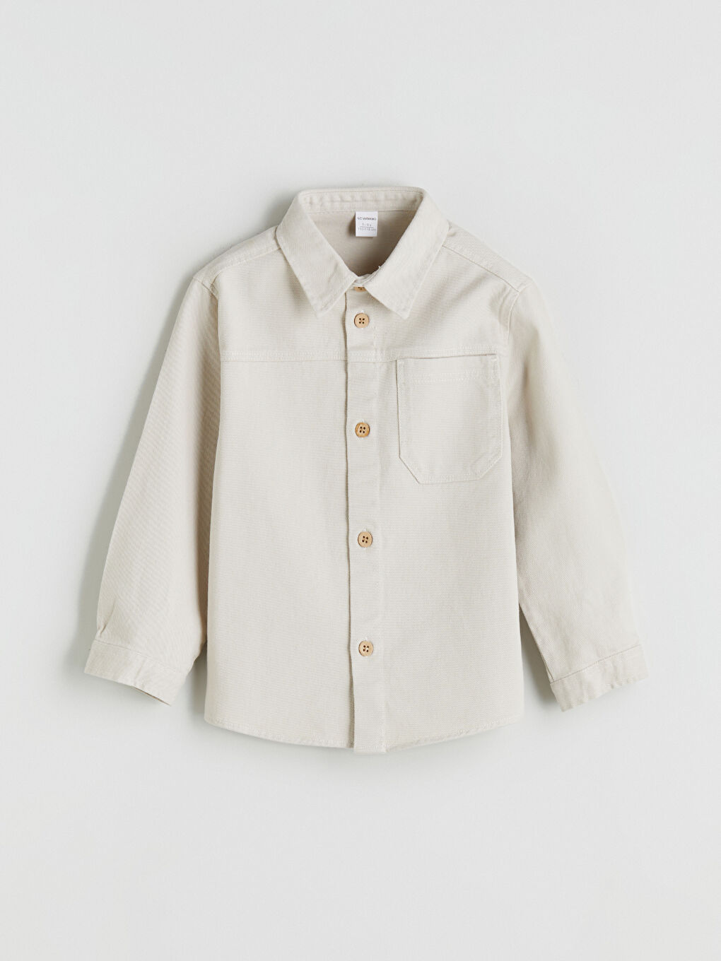 Gri Basic Uzun Kollu Erkek Çocuk Gömlek