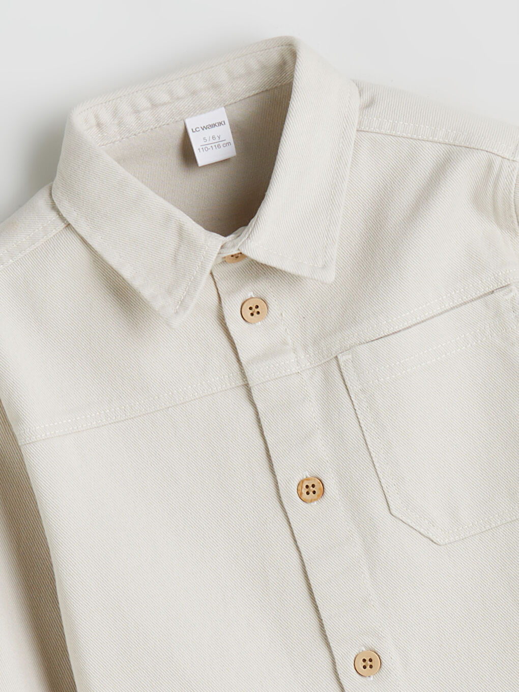 Gri Basic Uzun Kollu Erkek Çocuk Gömlek-1