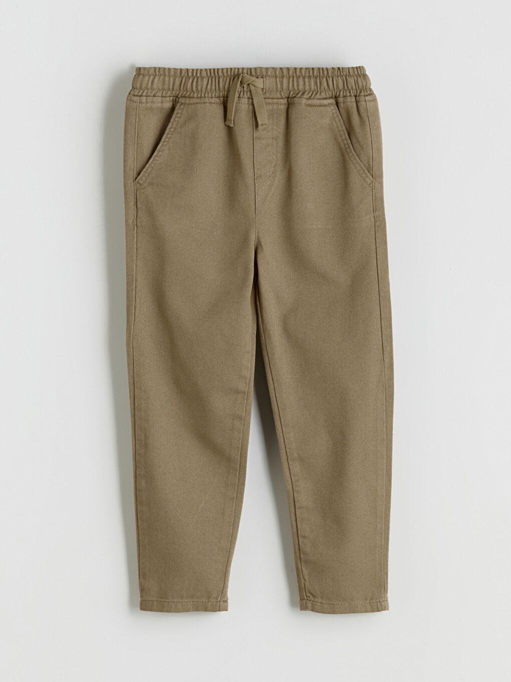 Bej Beli Lastikli Erkek Çocuk Pantolon