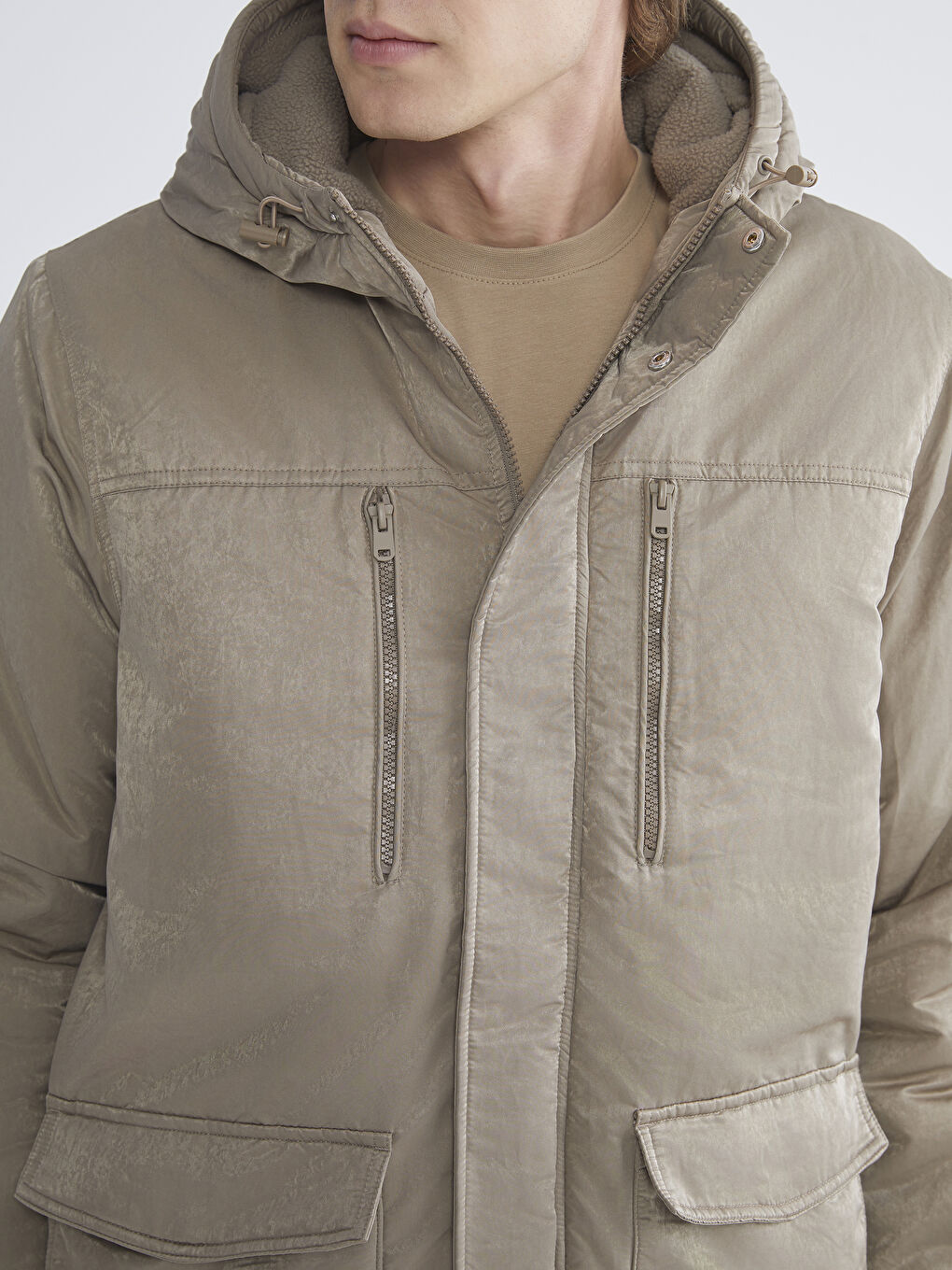 Standard Fit Hooded Men's Coat-2