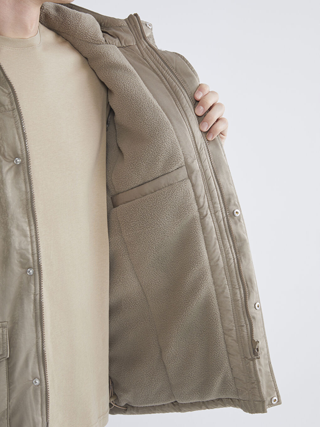 Standard Fit Hooded Men's Coat-3