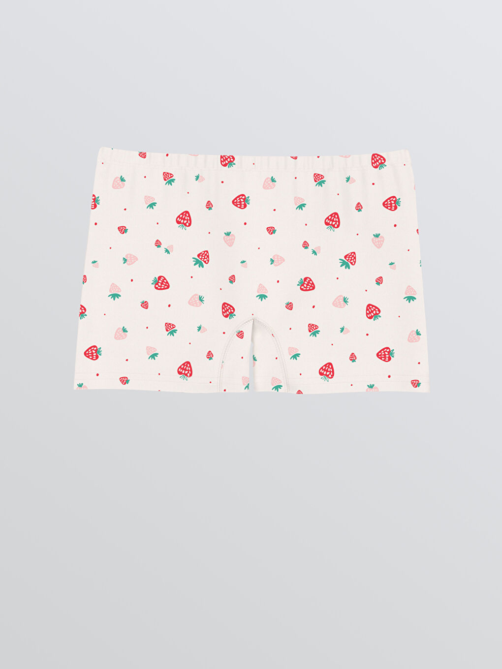 Ekru Baskılı Kız Çocuk Boxer