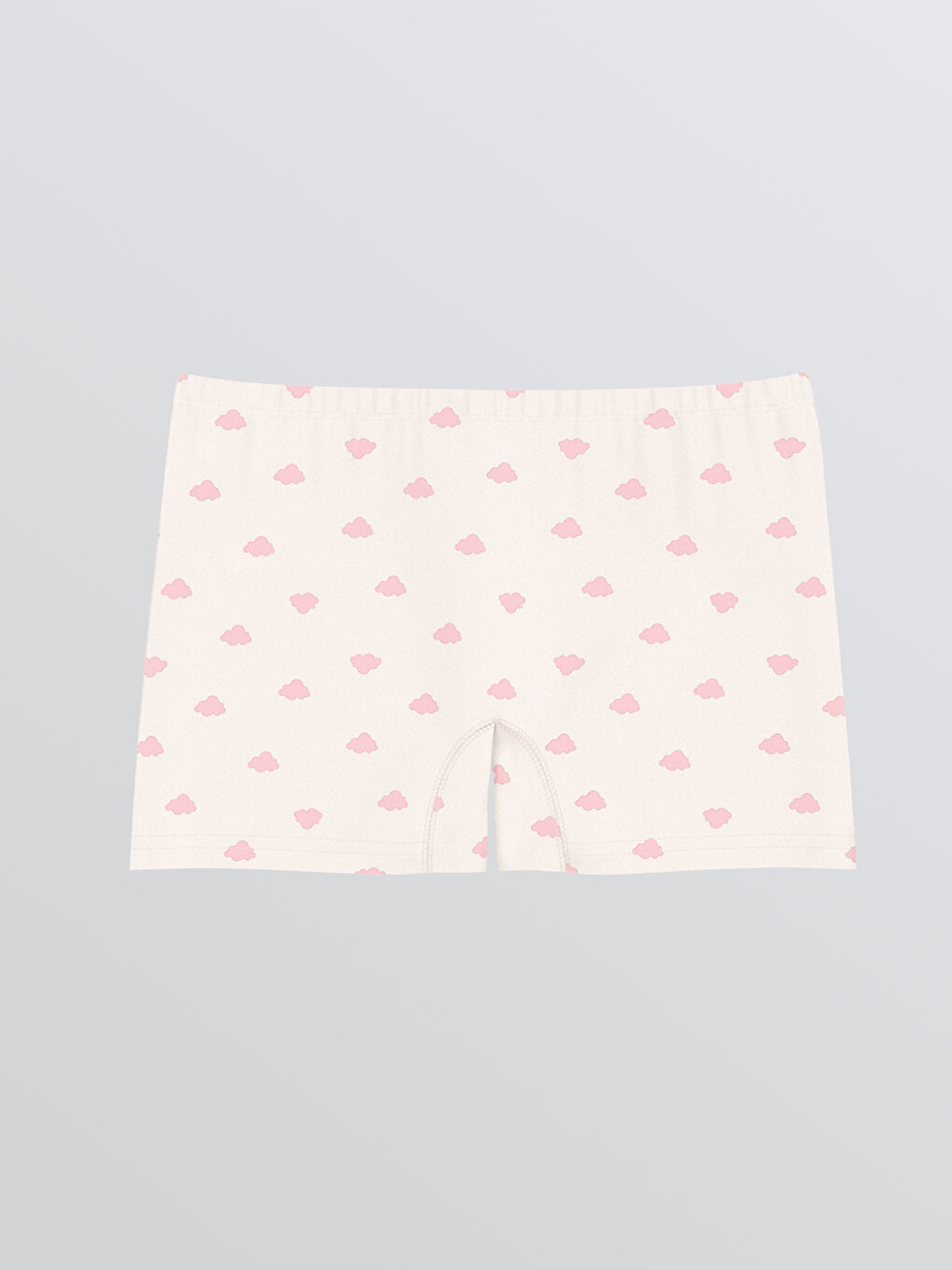 Ekru Baskılı Kız Çocuk Boxer