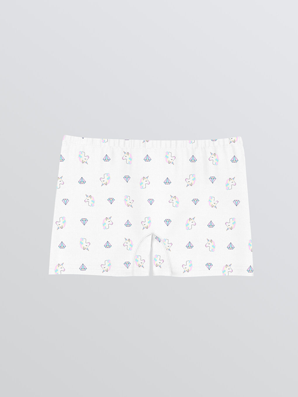 Ekru Baskılı Kız Çocuk Boxer-1