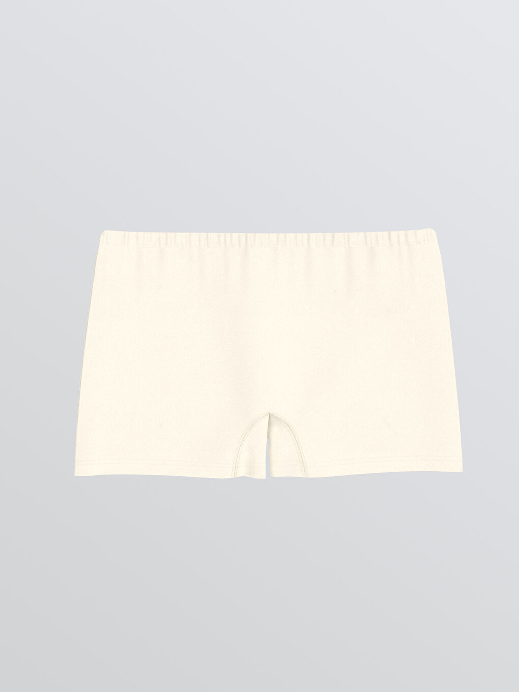 Ekru Beli Lastikli Basic Kız Çocuk Boxer-1