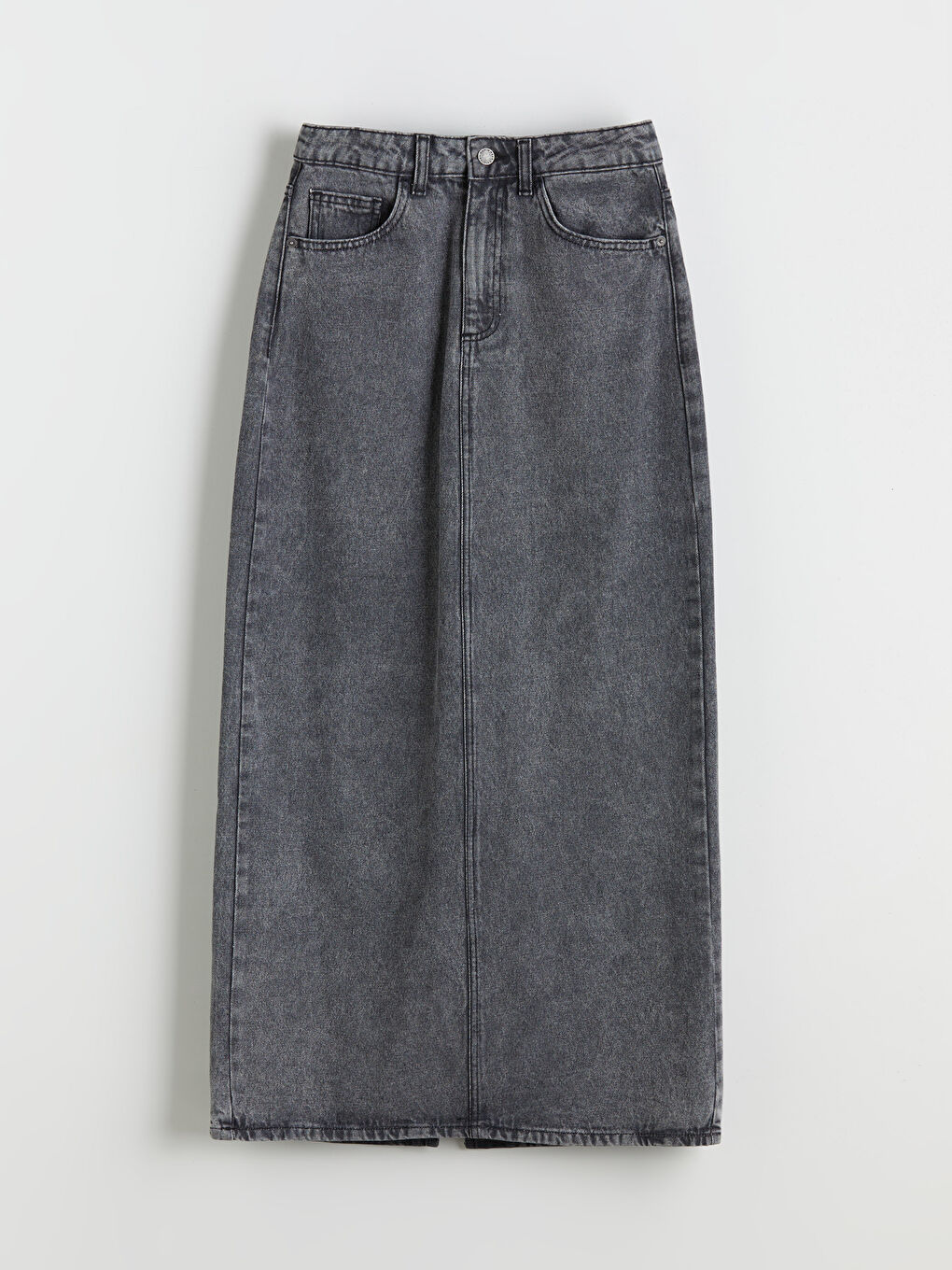 LCW Vision Elasticated Waist Women's Denim Skirt -W5GY81Z8-GRD