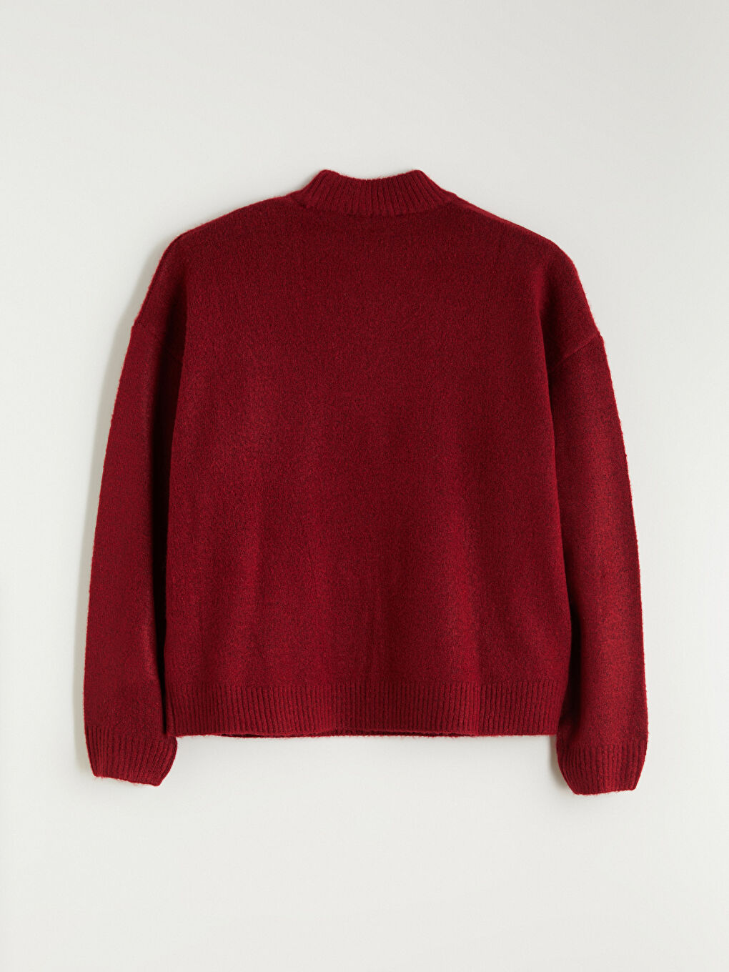 Funnel Neck Rhinestone Embellished Women's Knit Sweater-5