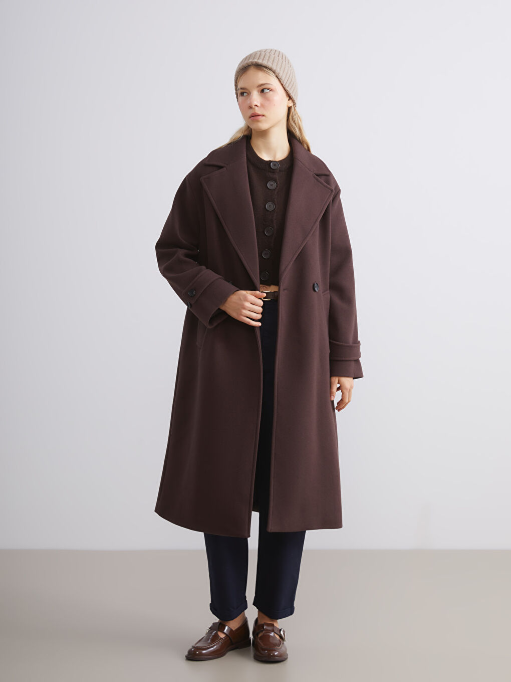 Double Breasted Women's Cachet Overcoat-1
