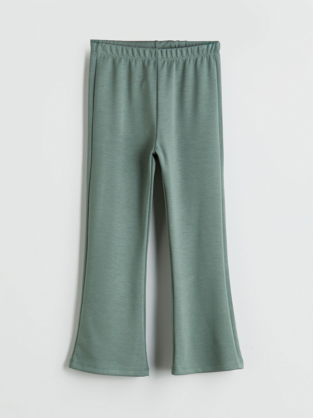 Yeşil Beli Lastikli Basic Kız Çocuk Tayt