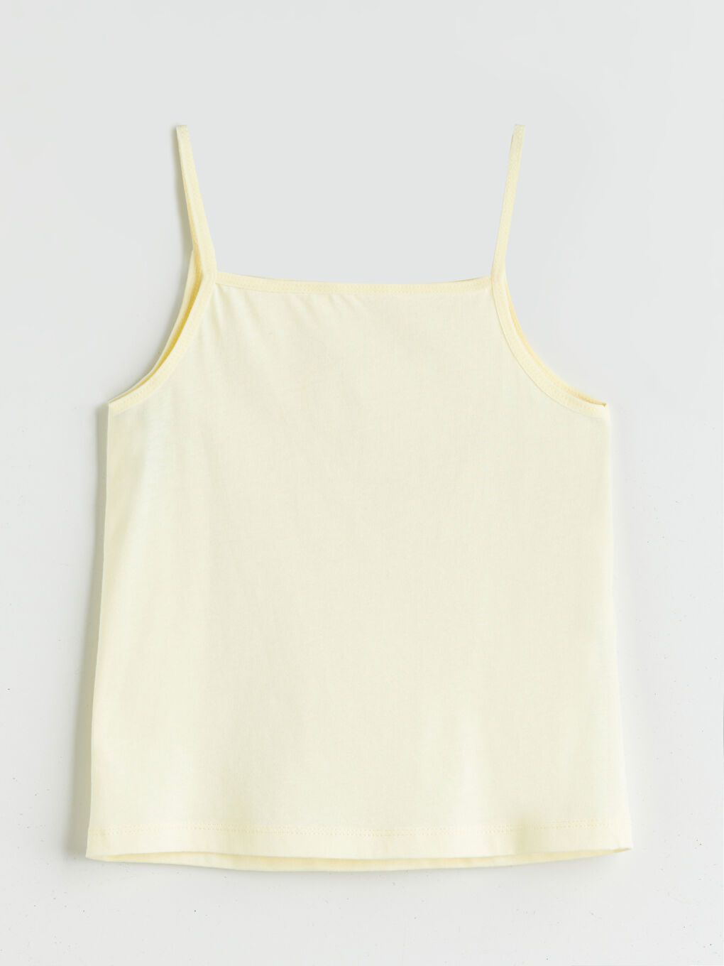 Sarı Kare Yaka Kız Çocuk Atlet-1