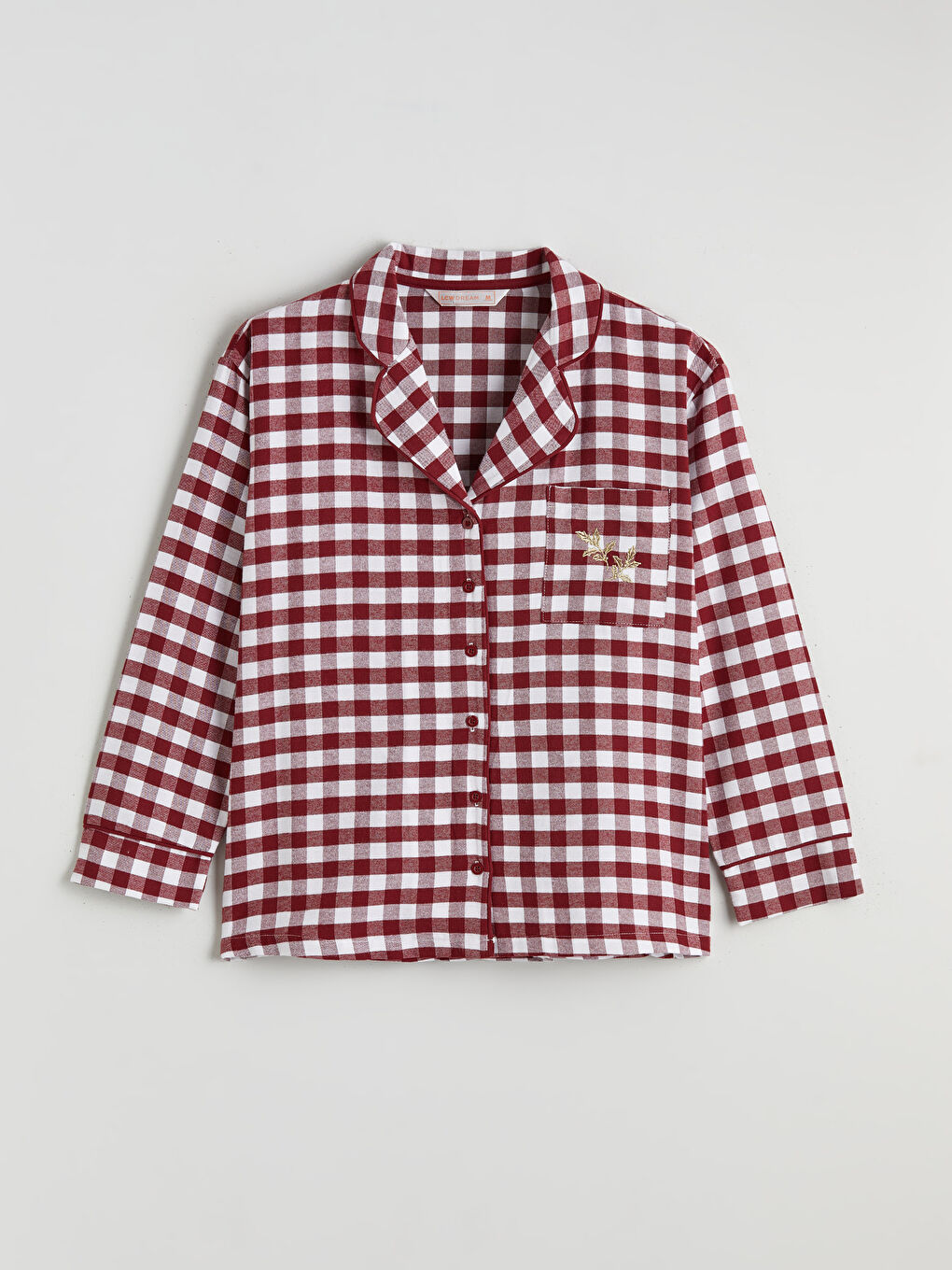 Gömlek Yaka Ekose Kadın Pijama Takımı-1