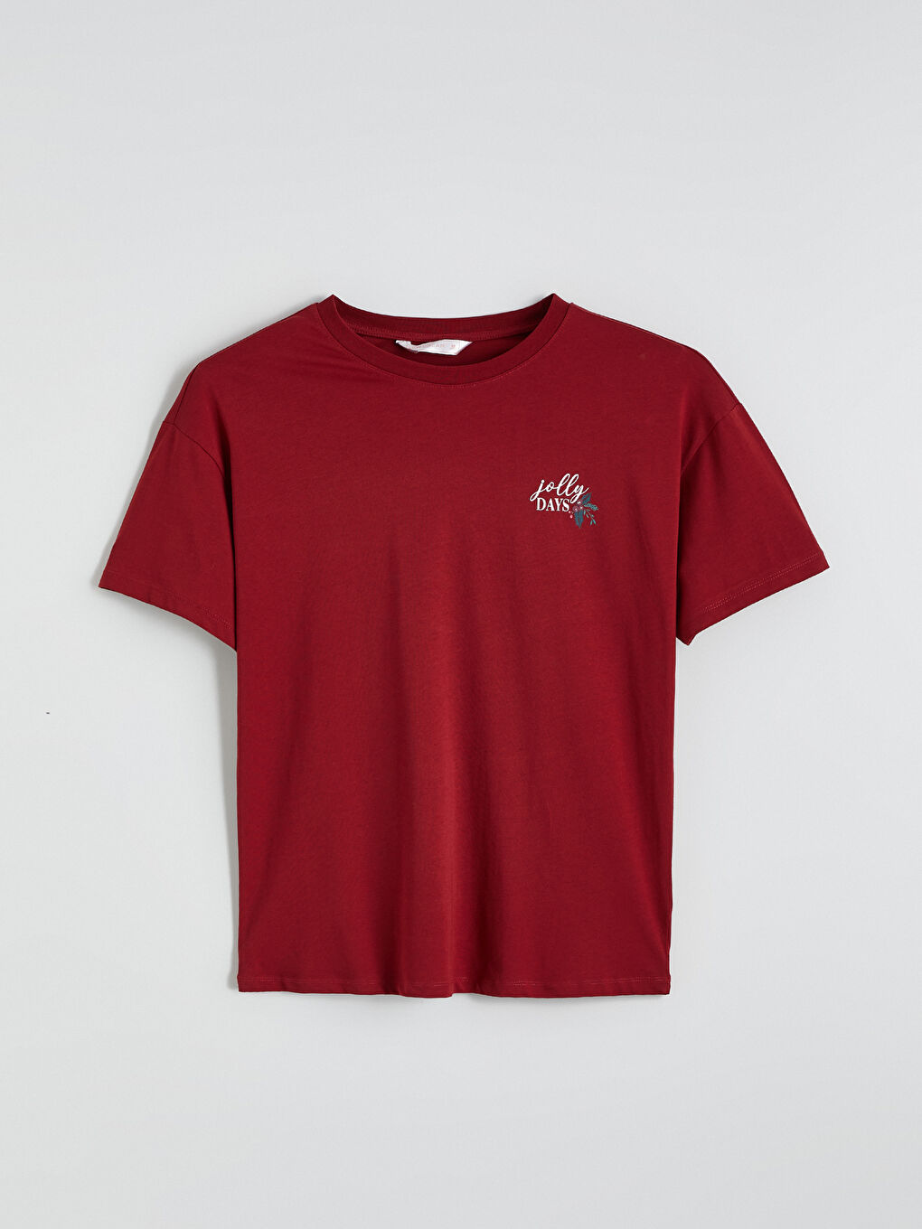 Crew Neck New Year Themed Women's Pyjama Set-1