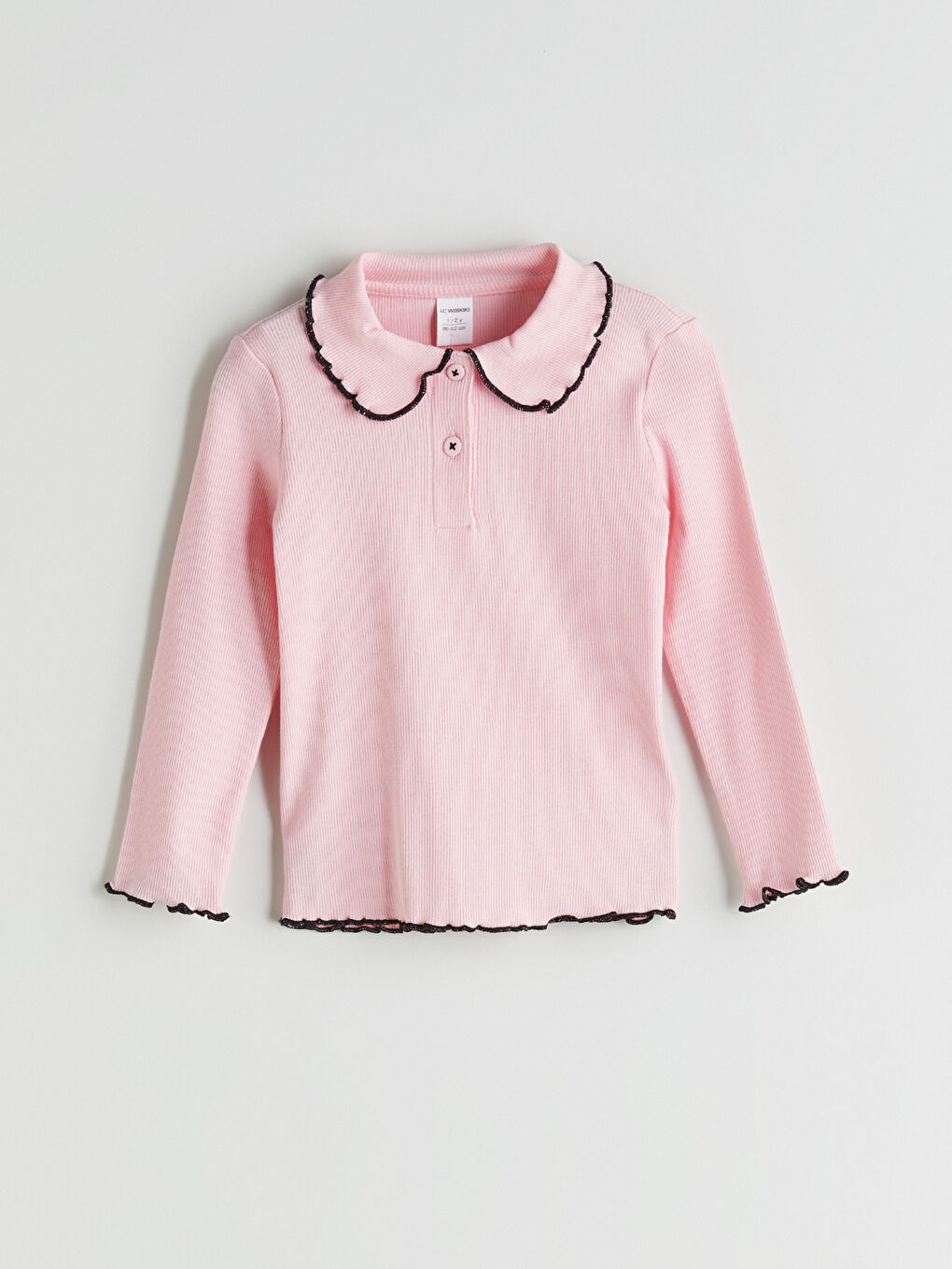 LCW ECO Baby Collar Girl T-Shirt -W5H061Z1-QWL