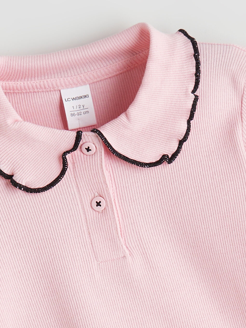 LCW ECO Baby Collar Girl T-Shirt -W5H061Z1-QWL