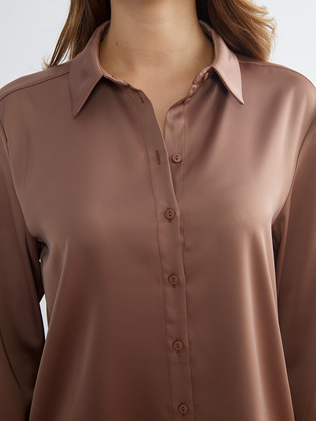 Oversize Satin Women's Shirt-2