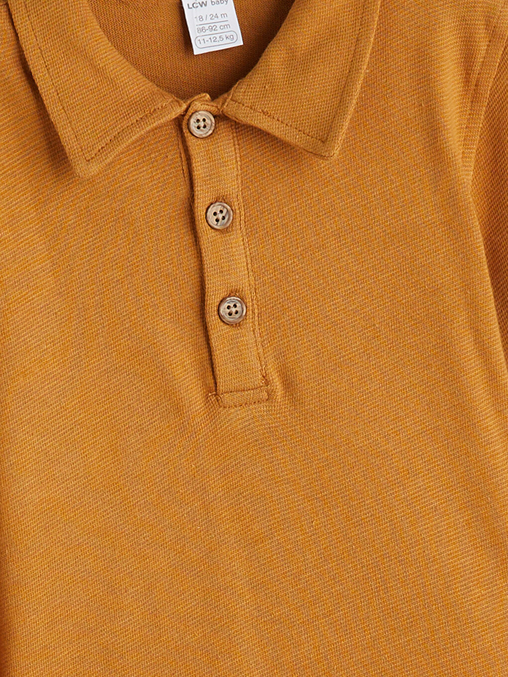 Kahverengi Polo Yaka Erkek Bebek Tişört-1