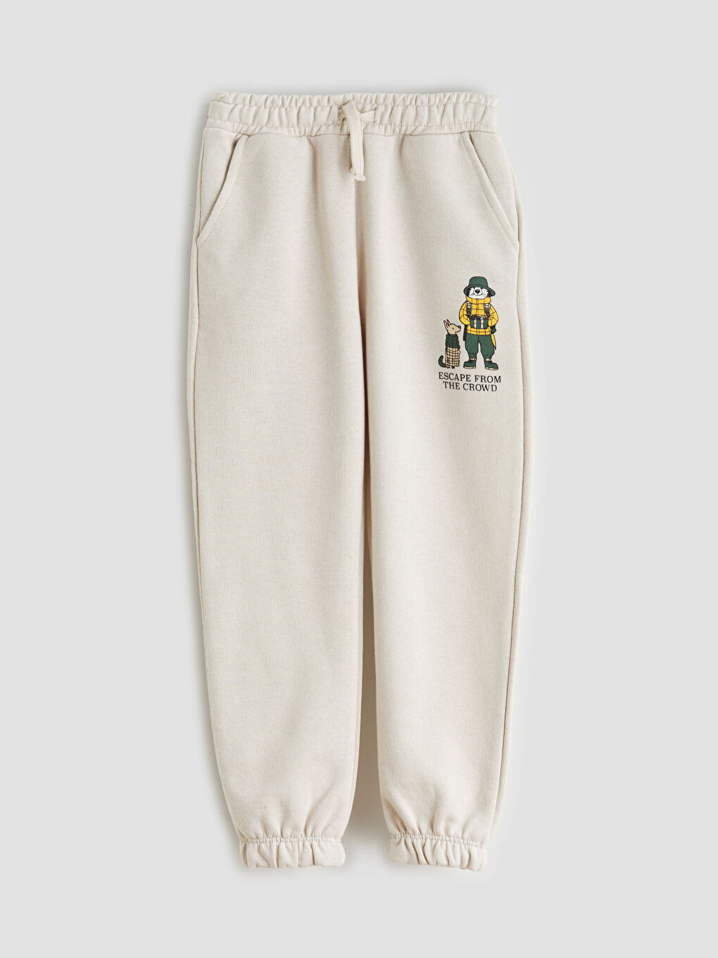 Yeşil Beli Lastikli Erkek Çocuk Jogger Eşofman Alt