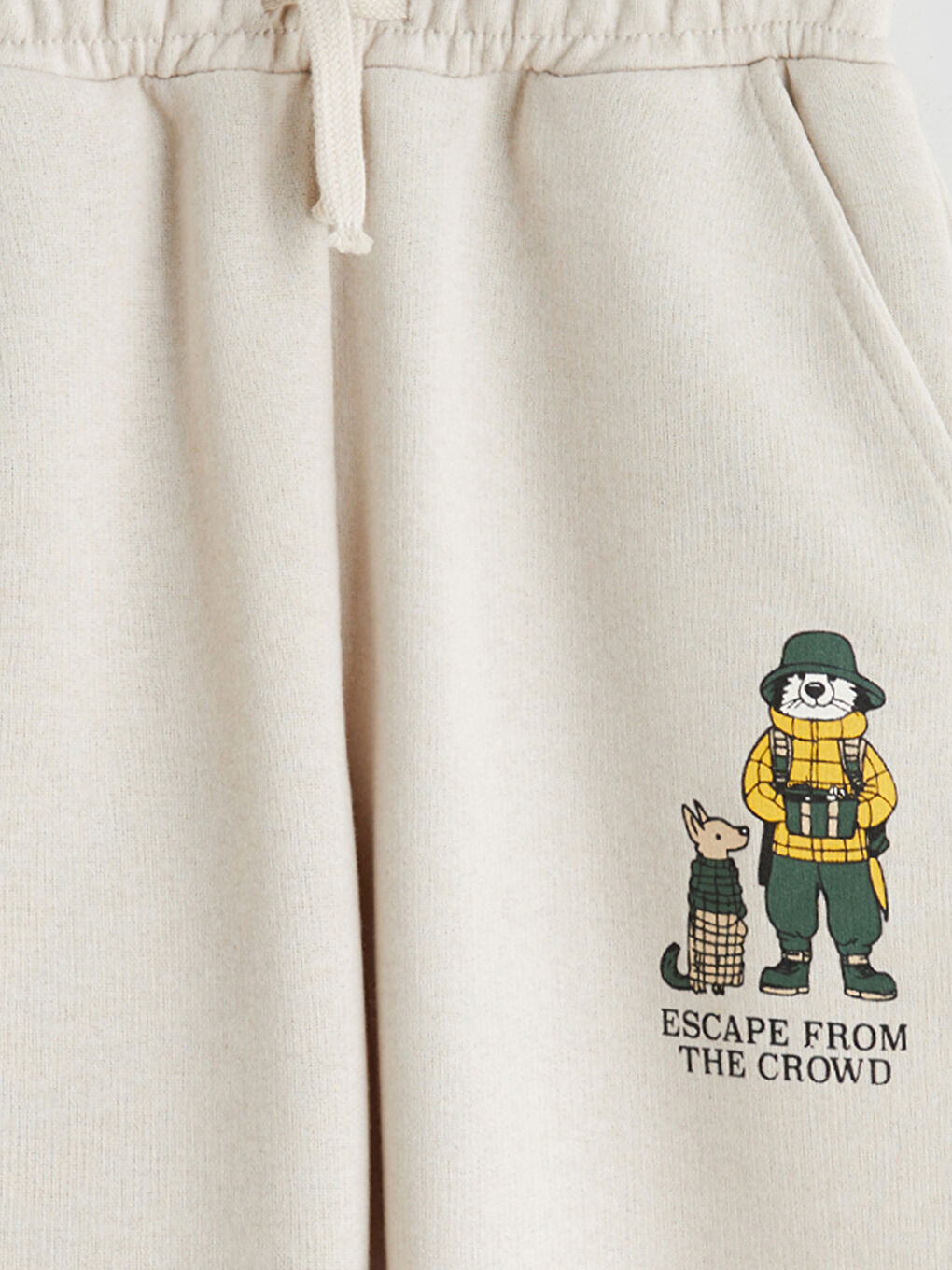 Yeşil Beli Lastikli Erkek Çocuk Jogger Eşofman Alt-2